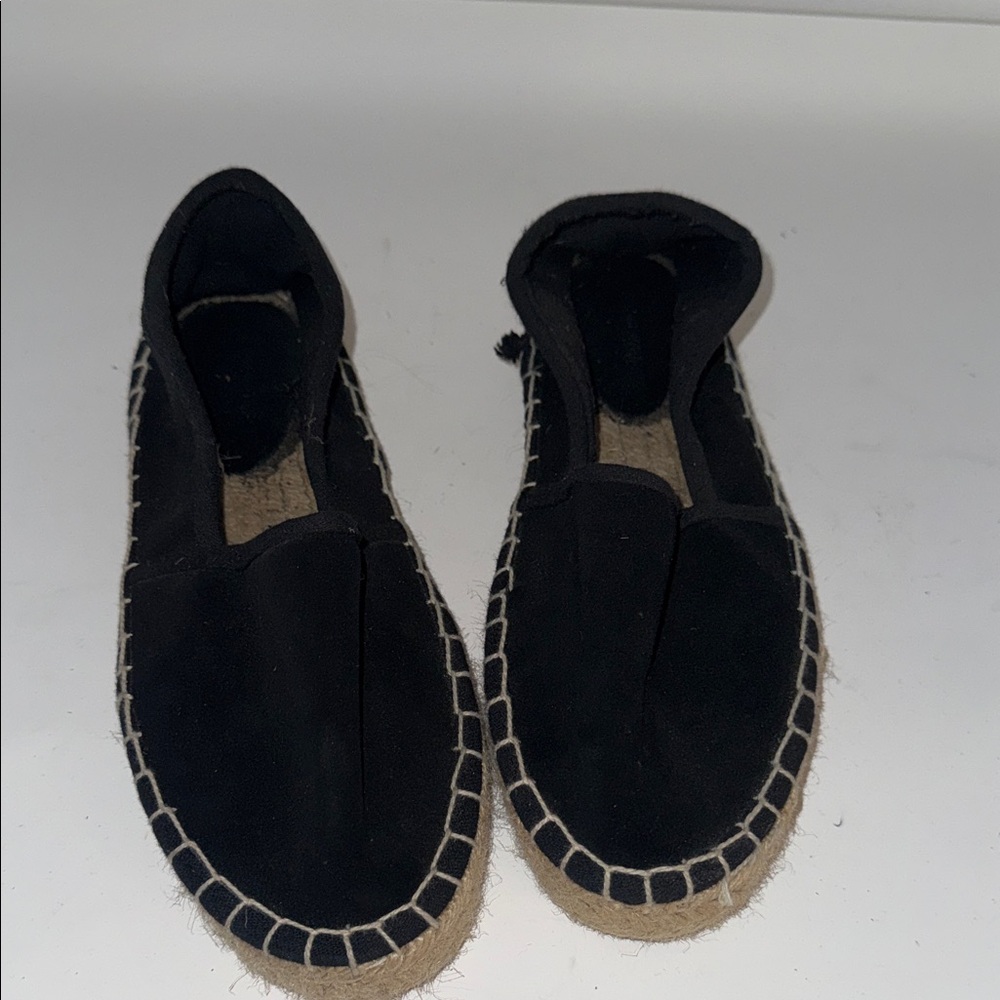 Cooperative suede black flatform espadrilles shoes never worn size 39 9